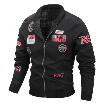 Осенне-зимняя новая мужская мотоциклетная куртка, мужской тонкий значок, короткая куртка, пальто, черное пальто, Повседневная верхняя одежда и пальто
