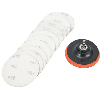 Переносной надежный шлифовальный диск Детали для шлифовальной площадки Сменная полиуретановая шлифовальная наждачная бумага 10шт 4 дюйма / 100 мм