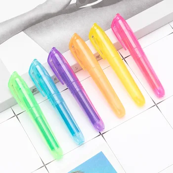 Пластиковая флуоресцентная ручка, цветная флуоресцентная ручка с одной головкой, ручка для разметки и граффити, маркировочная ручка