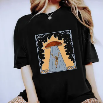 Повседневная Женская футболка с забавным рисунком с короткими рукавами и Мультяшным Принтом, Летняя Милая одежда С круглым вырезом, Черная Женская модная футболка.