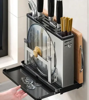 Подставка для кухонных ножей, блок подставок из нержавеющей стали, высококачественные кухонные принадлежности