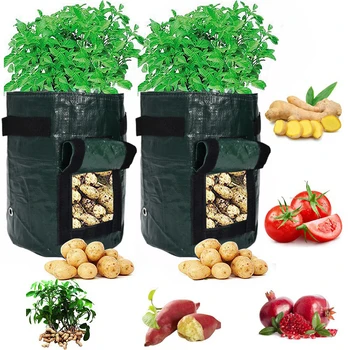 Полиэтиленовый пакет для выращивания картофеля в саду, мешок для выращивания овощей, лука, моркови, Таро, арахиса, кашпо, горшки для посадки на открытом воздухе, принадлежности для сада