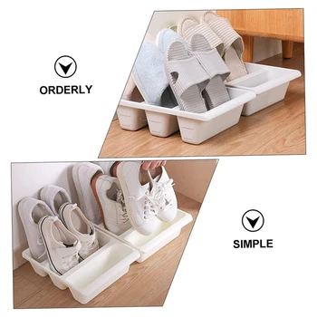 Полки для хранения лотка для обуви из 3шт, пластиковый стеллаж для хранения обуви, бытовой для прихожей