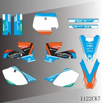 Полные графические наклейки, наклейки на фоне мотоцикла, пользовательское название номера для KTM SX 50 SX50 2002 2003 2004 2005 2006 2007 2008