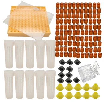 Полный комплект системы выращивания маток Коробка для выращивания маток Пластиковые Стаканчики для пчелиных сот Notkit Роликовый зажим Клетка Инструменты для пчеловодства Принадлежности