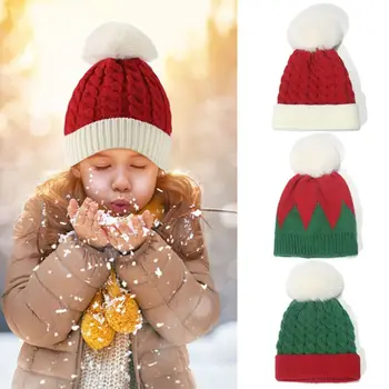Праздничные принадлежности Рождественская шляпа Мода Счастливого Рождества Зимняя теплая Рождественская одежда Акриловые волокна Милая шляпа Санта Клауса для взрослых