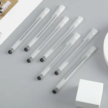 Прозрачная гелевая ручка с матовым покрытием, черные чернила, гелевые ручки kawaii, офисная школьная шариковая ручка