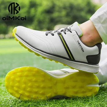 Профессиональные мужские ботинки для гольфа OIMKOI, водонепроницаемые нескользящие уличные тренировочные ботинки для гольфа