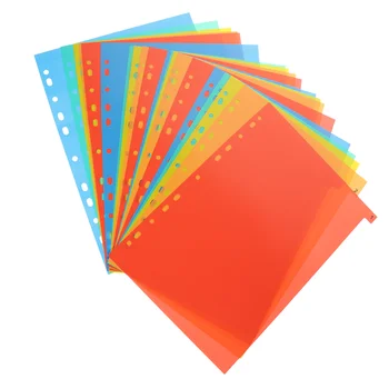 Разделители для вкладок Связующие Пластиковые этикетки Вкладыши Бумажные страницы Принадлежности для блокнота Разделитель файлов формата А4 для школьного офиса