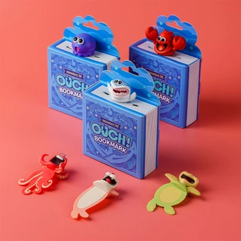 Разноцветные 3D морские животные, мягкая гибкая книжная страница из ПВХ, игрушка-маркер, принадлежности для домашней школьной рождественской вечеринки