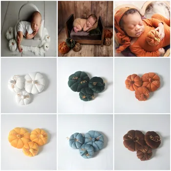 Реквизит для фотосъемки новорожденных Красочная комбинация тыкв, бархат, моющийся, для маленьких мальчиков и девочек, для съемки маленьких детей