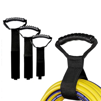 Ремень для хранения Сверхпрочный шнур с крючком и петлей, ремень для переноски, вешалка и органайзер с ручкой для шлангов для бассейна, садовых шлангов, кабелей