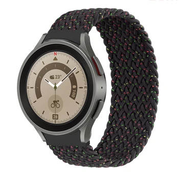 Ремешок без зазоров Для Samsung Galaxy Watch 4 ремешок 44мм 40мм 6 классический 42мм 46мм Плетеный solo loop correa Браслет Часы 5 Pro 45мм