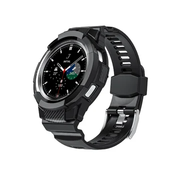 Ремешок для Samsung Galaxy Watch 4 Classic 46 мм 42 мм Защитная оболочка без зазоров Watch 4 40 мм 44 мм Ремешки Силиконовый браслет-напульсник