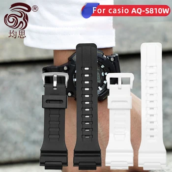 Ремешок из смолы для мужских часов Casio ремешок для часов aq-s810w /aqs810w c5208 /aeq-110w /w-735h силиконовые аксессуары выпуклый рот 18 мм