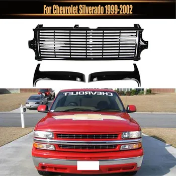 Решетка переднего бампера, решетка капота, решетки для гоночных автомобилей, высококачественная решетка прямой замены для Chevrolet Silverado 1999-2002