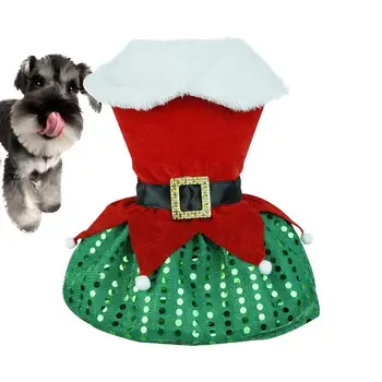 Рождественские платья для собак, Мягкая рождественская одежда для домашних животных Санта-Клауса, Удобная рождественская одежда для домашних собак, многофункциональный хлопок