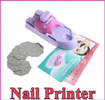 Розово-фиолетовая штамповочная машина DTY для ногтей, принтер для печати штампов для ногтей, используется для красоты пальцев + оригинальная упаковка в коробке