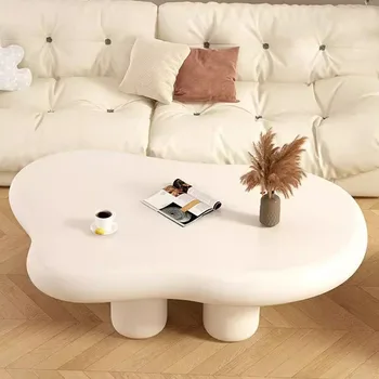 Роскошный приставной столик в скандинавском стиле для гостиной, современный дом, Эстетичный журнальный столик, Белый Минималистичный вспомогательный декор салона Mesa