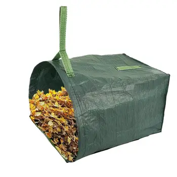 Садовая сумка Дворовые сумки для листьев газона Водонепроницаемый мешок для садового мусора с ручками для стрижки мха, газонных черенков, живой изгороди
