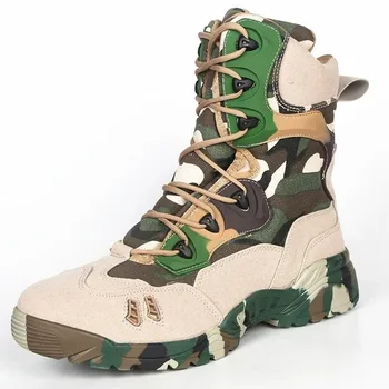 Самые продаваемые тактические ботинки для мужчин, Камуфляжные боевые ботинки, мужская уличная военная обувь, мужские противоскользящие охотничьи ботинки, мужские