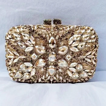 Свадебная сумочка Minaudiere с золотыми стразами, серебряная свадебная сумочка, роскошные коктейльные сумочки с бриллиантами, Ослепительные женские клатчи для ужина, сумки