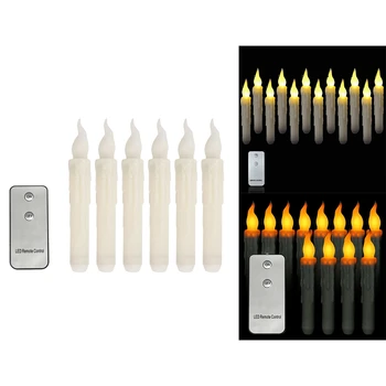 Светодиодные свечи, Электронная свеча, 2 кнопки дистанционного управления, длинный полюс, Электронная имитация свечей.