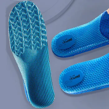 Силиконовые Стельки Для Кроссовок Arch Support Дышащая Амортизирующая Прокладка Для Обуви Для Бега На Открытом Воздухе Мягкая Удобная Стелька 1 Пара