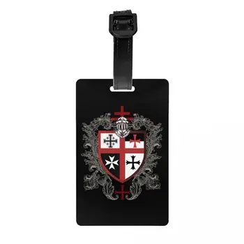 Символ рыцарского креста Тамплиеров, щита, багажные бирки для чемоданов, средневековая эмблема, идентификационная наклейка Secret Order Privacy Cover