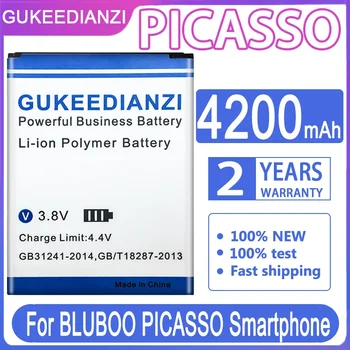 Сменный аккумулятор GUKEEDIANZI емкостью 4200 мАч для смартфона BLUBOO PICASSO Batteria + Номер для отслеживания