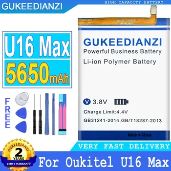 Сменный аккумулятор мобильного телефона большой емкости емкостью 5650 мАч для Oukitel U16 Max, перезаряжаемые аккумуляторы смартфонов U16Max