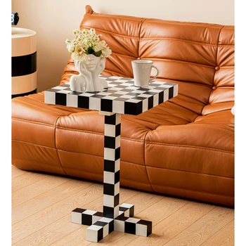Современная шахматная доска в скандинавском стиле, небольшой квадратный стол, светильник, роскошный домашний диван, журнальный столик, шахматы для гостиной, мебель для дома