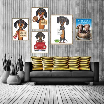 Современные принты, Модный плакат с умной собакой, Цитаты, Автомобиль, Вино, Собака, Настенные рисунки, живопись на холсте, украшение гостиной Cuadros