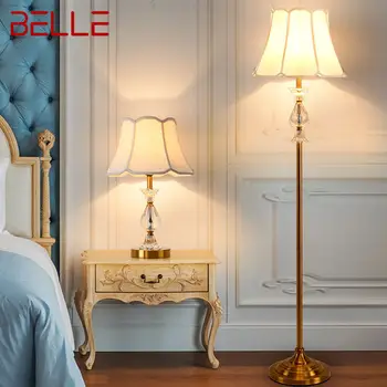 Современный хрустальный торшер BELLE со светодиодной подсветкой в Скандинавском стиле, Креативные настольные светильники для домашнего декора гостиной и спальни
