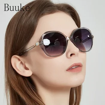 Солнцезащитные очки в стиле ретро с бриллиантами в большой оправе, Новые женские простые солнцезащитные очки, солнцезащитные очки для пляжного фото с УФ-излучением