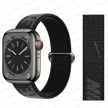 Спортивный ремешок с нейлоновой Петлей для Apple Watch Band 49 мм Браслет для Nike iWatch 9 8 7 6 5 SE Ultra 2 45 мм 44 мм 41 мм 42 мм 38 Ремешок для часов