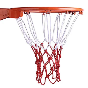 Стандартная нейлоновая баскетбольная сетка, спортивная сетка для баскетбольного кольца, бортик, ободок, мяч, Пум, белый, красный, синий