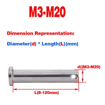 Стержень из нержавеющей стали 304 с отверстием / Комбинированный набор шплинтов M3-M20