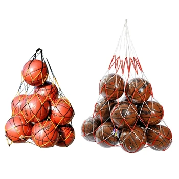 Сумка для хранения спортивных мячей, большая сетчатая сумка для баскетбола, футбола, волейбола A2UF