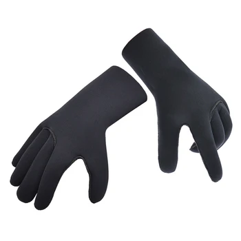 Супер Эластичные Матовые Перчатки Для Дайвинга 3 мм Перчатки Для Подводного Плавания Плавательные Перчатки Перчатки 1 комплект Черный L Резина + Нейлон XL