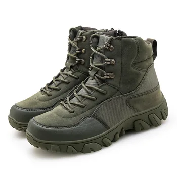 Тактические военные ботинки, мужская обувь, открытый верх до середины голенища, альпинистские ботинки, полевые тренировки на открытом воздухе, походные ботинки 39-47