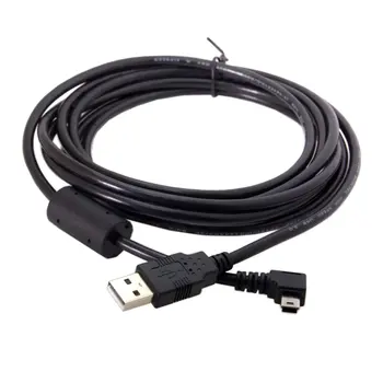 Тип B Mini USB 5pin Кабель для передачи данных от мужчины к мужчине USB 2.0 с Ферритовым кабелем 5 м 3 м 1,8 м 0,5 м Под Прямым Углом Вверх под углом вниз под углом 90 градусов