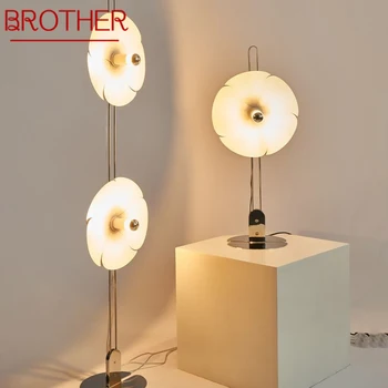 Торшер BROTHER Nordic в стиле ретро с лепестками, роскошная Современная семейная гостиная, спальня, Креативный декоративный светильник для сидения