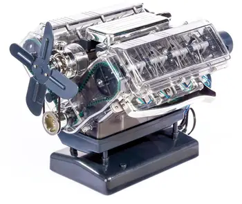 Точечная Модель Двигателя V8 В Сборе Прозрачные Визуальные Управляемые Подарочные Игрушки На День Рождения STEAM