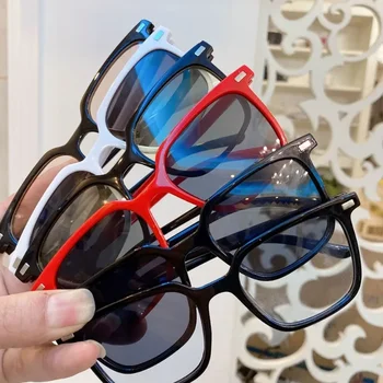 Трендовые солнцезащитные очки в квадратной оправе, модные солнцезащитные очки из рисового штапеля, индивидуальные солнцезащитные очки с перекрестием для мужчин и женщин