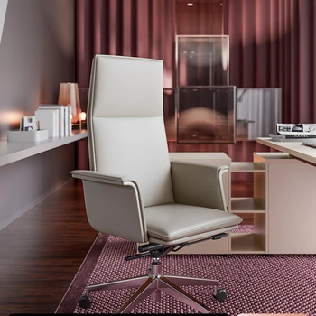 Удобное офисное кресло, кресло начальника с длительным сидением, кожаное кресло для конференций, компьютерное кресло, бытовое вращающееся кресло, спинка