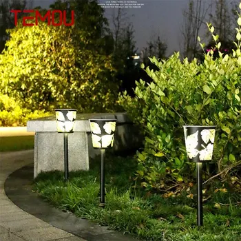 Уличный светильник для газона TEMOU Creative Solar Водонепроницаемый IP65 светодиодный Современный садовый светильник для дома