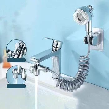 Универсальные водопроводные краны 3 в 1 Новая многофункциональная насадка для душа в ванной комнате, медный кран с поворотом на 360 ° Home