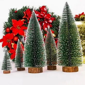 Флокированное украшение для рождественской елки, сделай САМ, настольная Мини-поддельная елка, Устойчивая к выцветанию, привлекающая внимание вечеринка