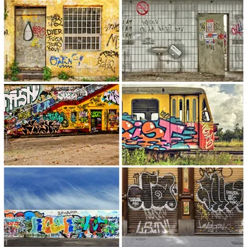 Фон для Фотосъемки с Граффити SHENGYONGBAO Студийный Реквизит Винтажная Кирпичная Стена Фото Фон для Фотосъемки 211217STO-04